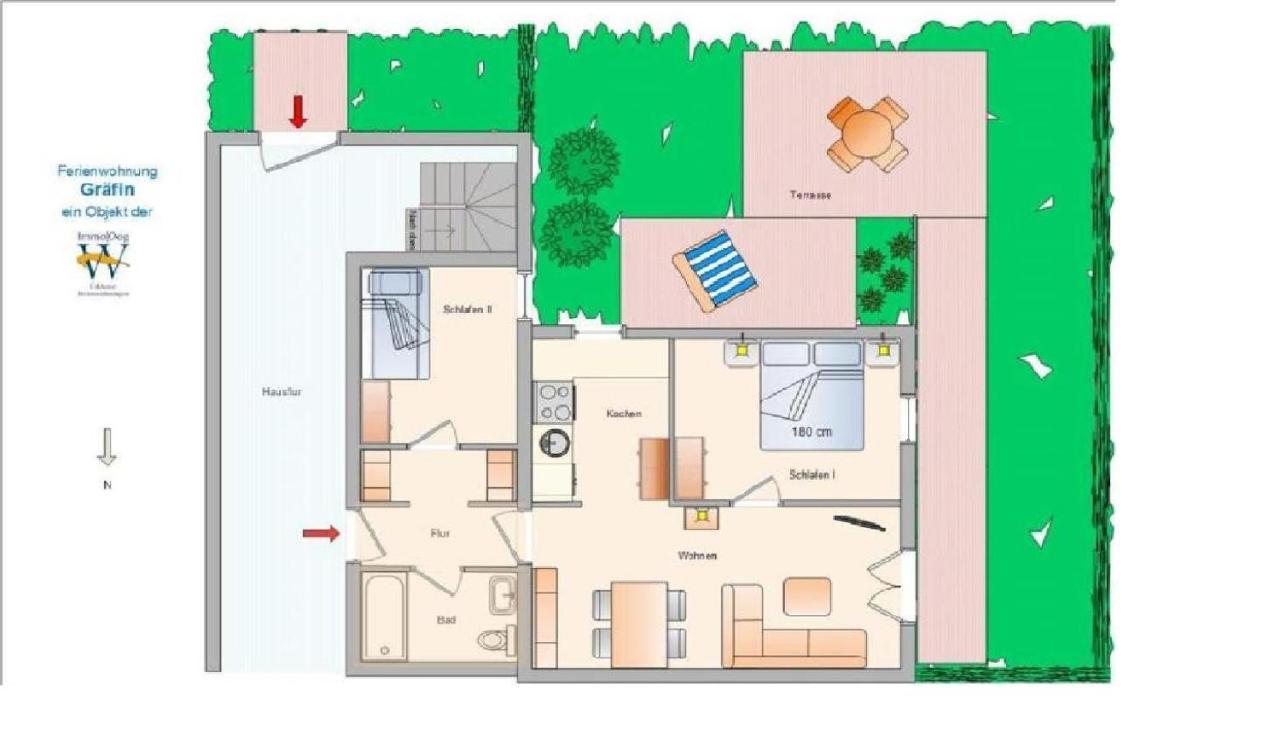 WangerRose - Familienwohnung für Groß und Klein und Hundefreunde Wangerooge Exterior foto